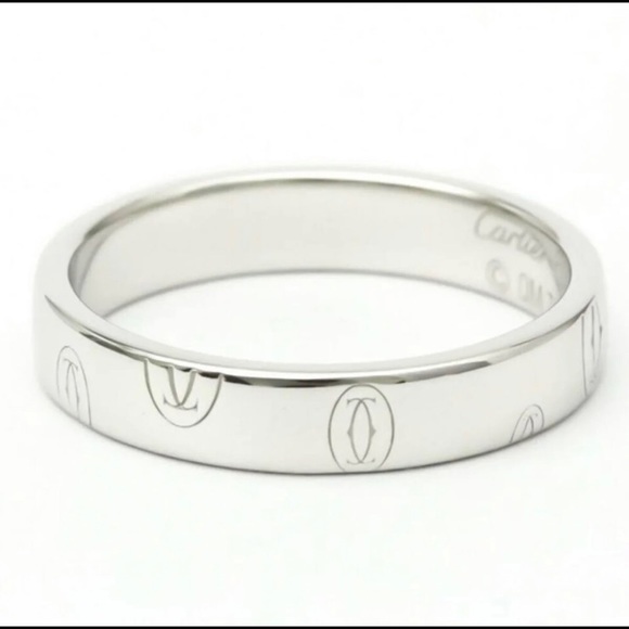 Listing ends Monday 10.9. Platinum Cartier Happy Birthday Ring! Pristine! - Picture 5 of 6